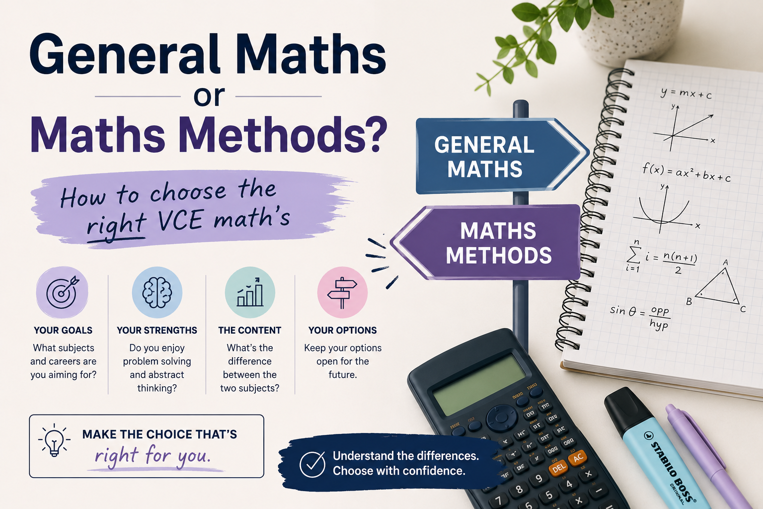 How to choose the right maths
