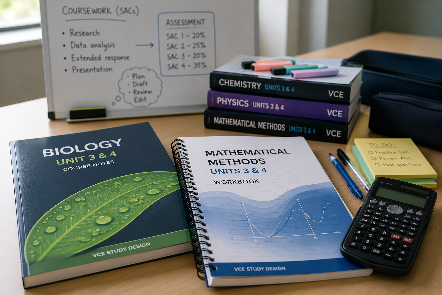 Organized VCE Study Workspace